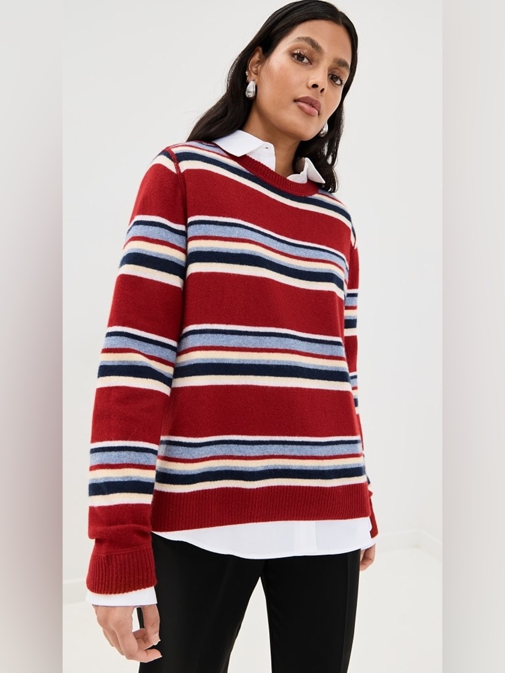 Reformation Cashmere Boyfriend Sweater
Crimson Multi Stripe Large - Picture 6 of 6